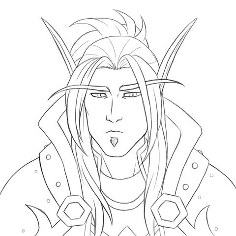 B&W Keonis Headshot by Zombi Cat