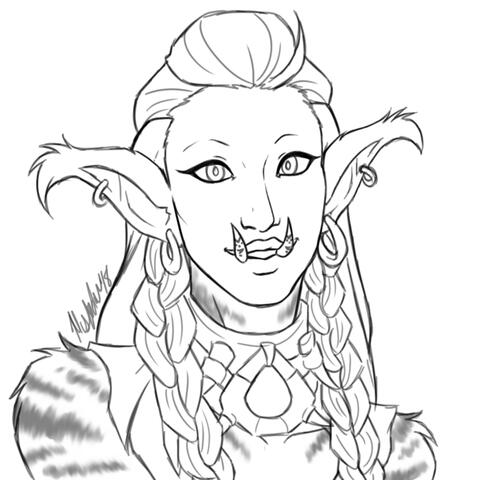 B&amp;W Soka Headshot by Zombi Cat