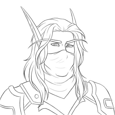 B&W Diantis Headshot by Zombi Cat